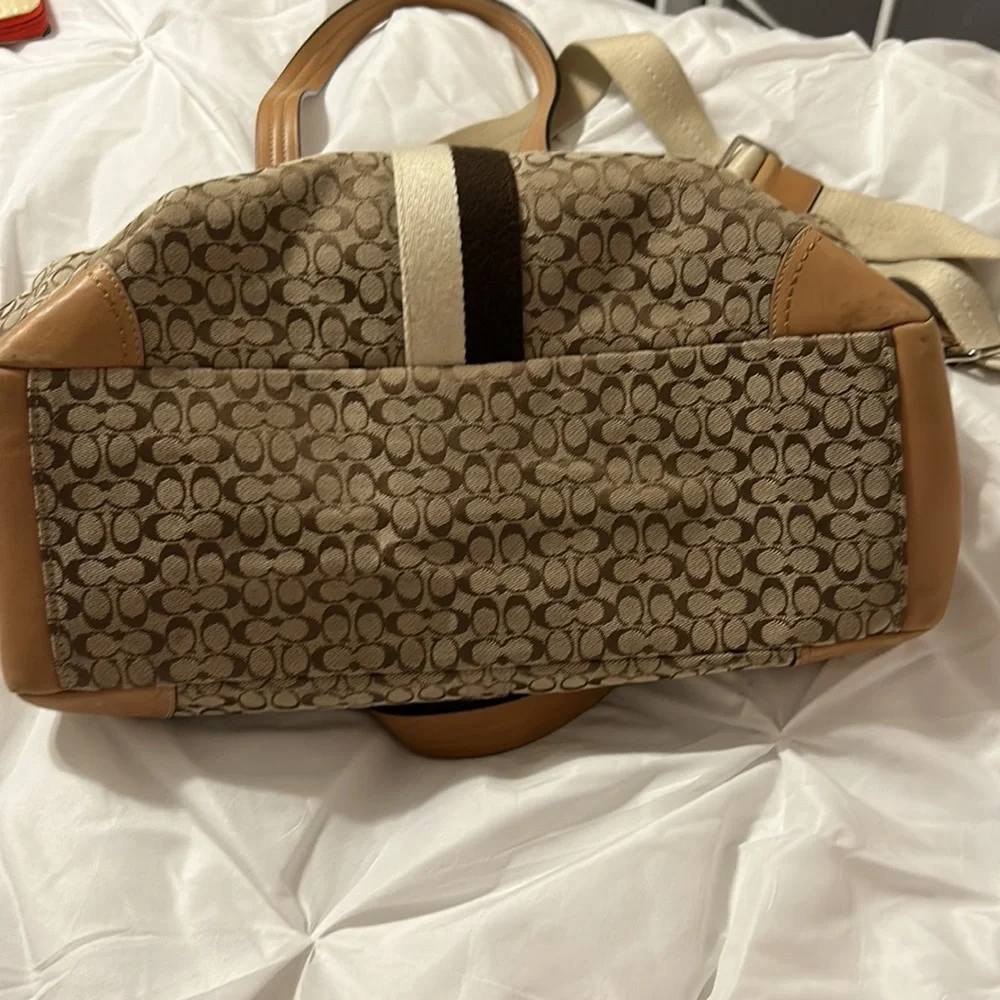 Brown Coach Diaper Bag